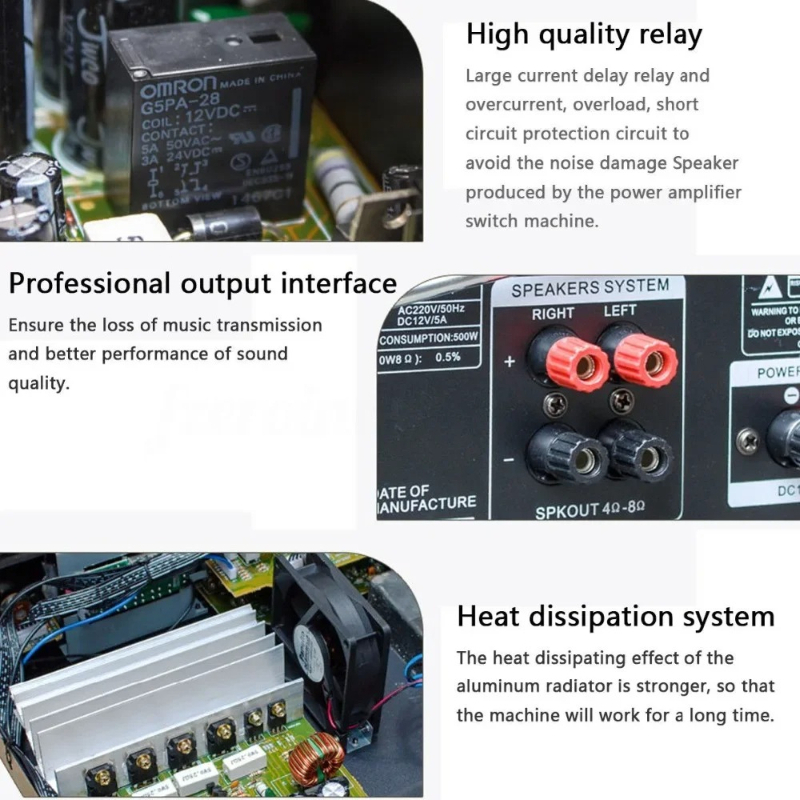 Car Audio Amplifier 4 Channel 2000W - 2000W 5.0 bluetooth 2 Channel Audio