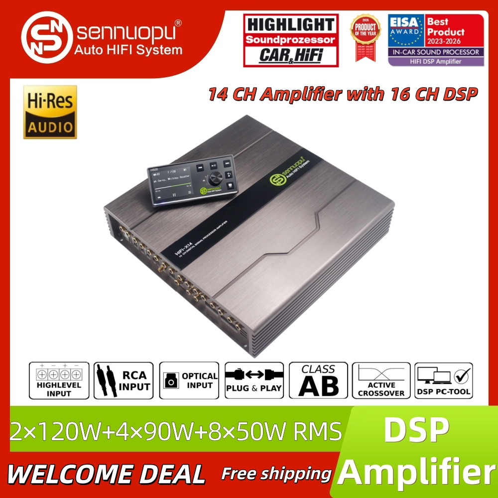 Car Dsp Amplifier 8 Channel - Sennuopu X14 16-Channel DSP Car Audio