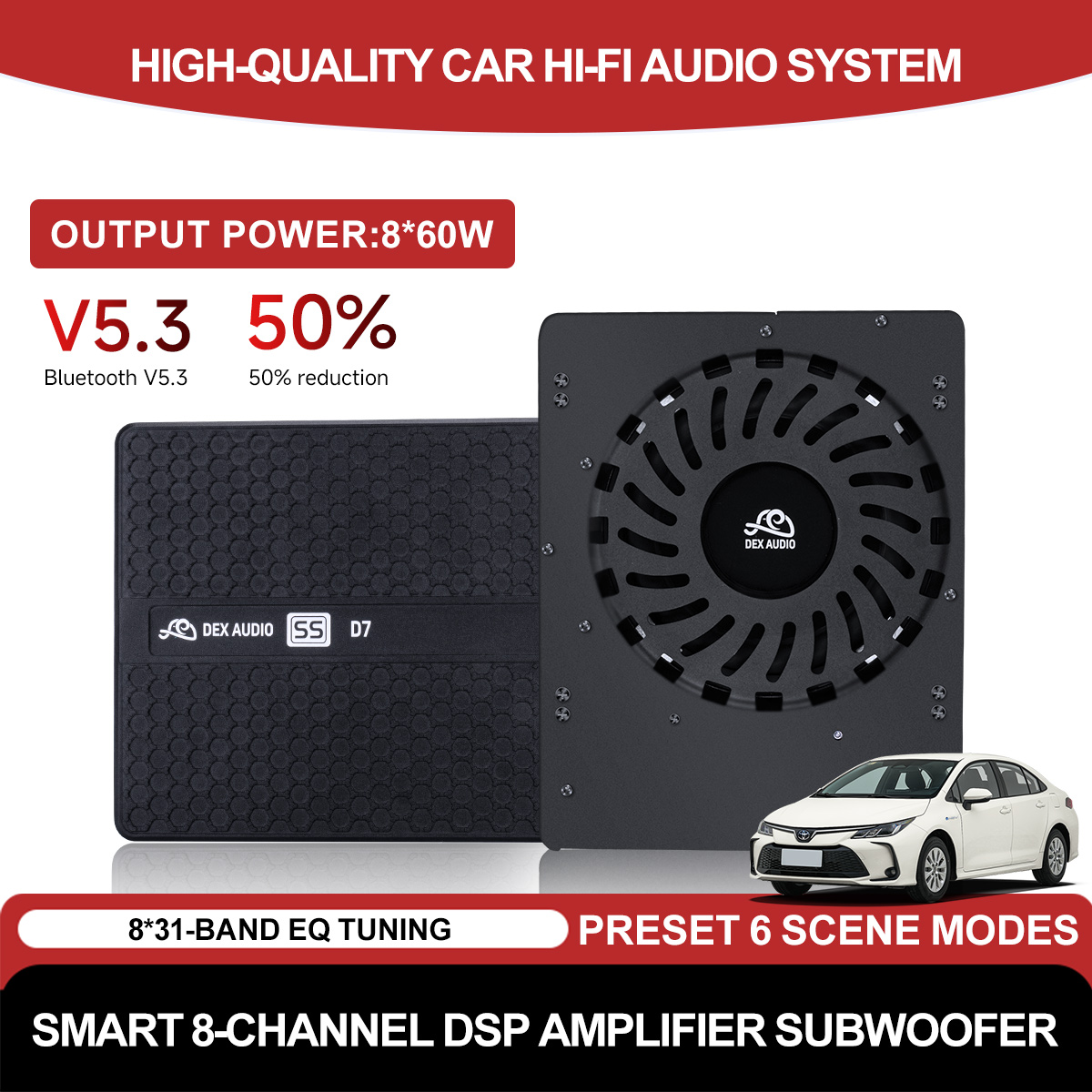 New Car HIFI Smart 8-Channel D - Car Dsp Amplifier 8 Channel review and price