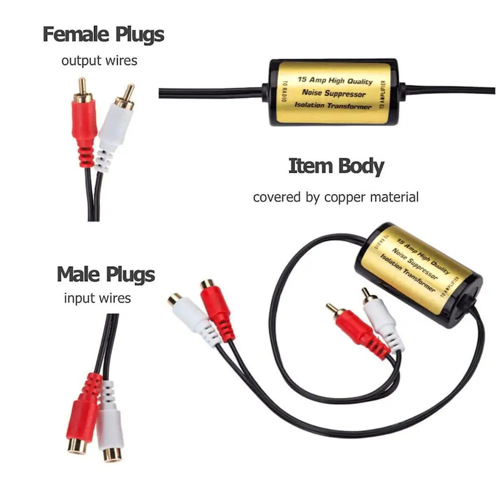 Audio Noise Filter Ground Loop - Car Audio Line Output Converter review and price