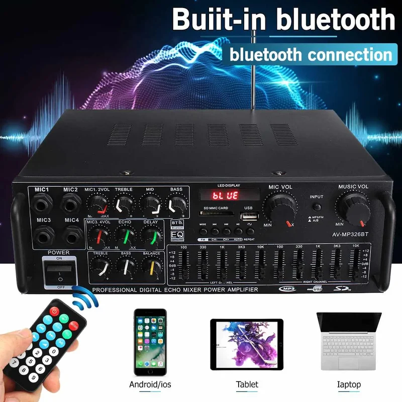 2000W 5.0 Bluetooth 2 Channel  - Car Audio Amplifier 4 Channel 2000W review and price