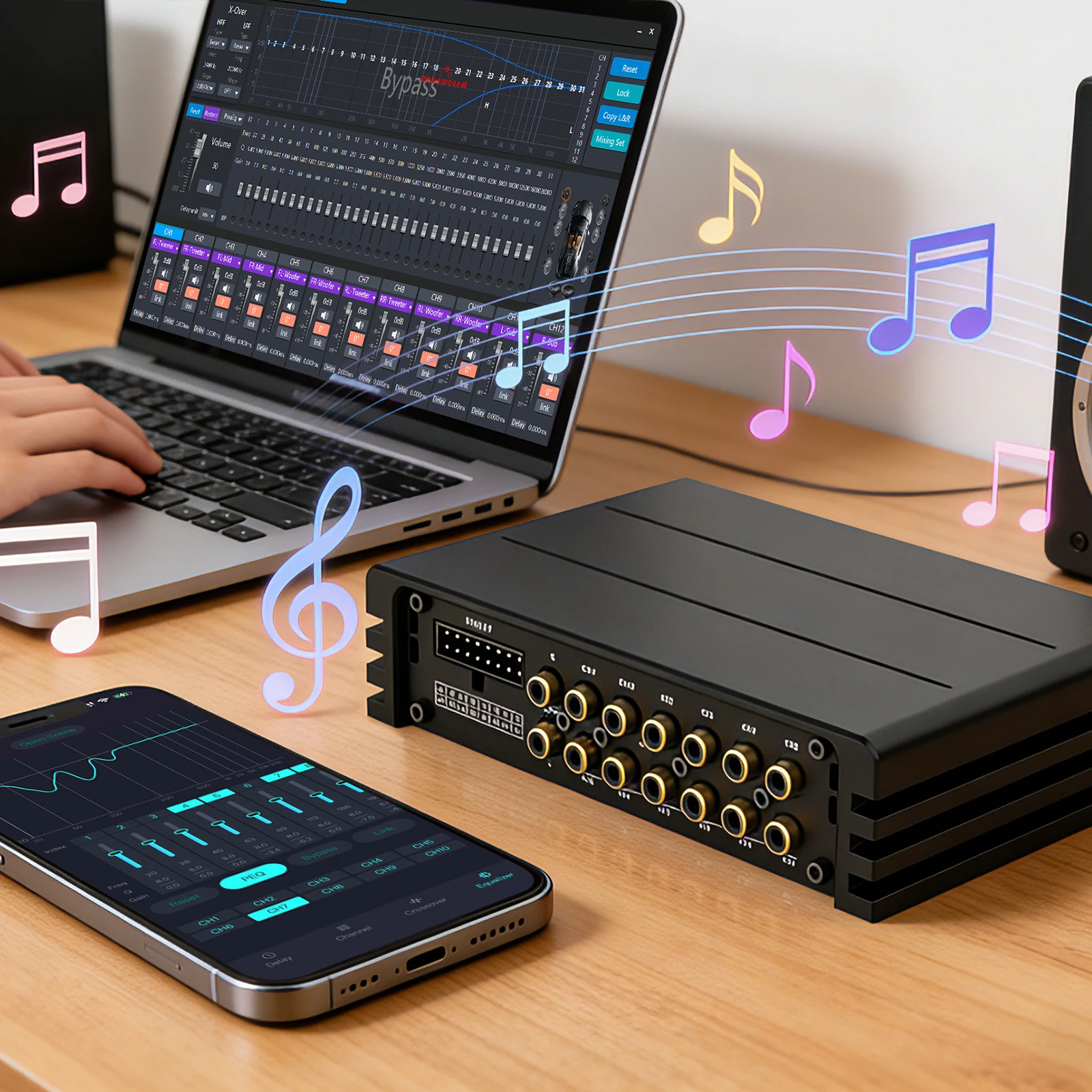 E812.8A 8-In 12-Out Profession - Car Dsp Amplifier 8 Channel review and price